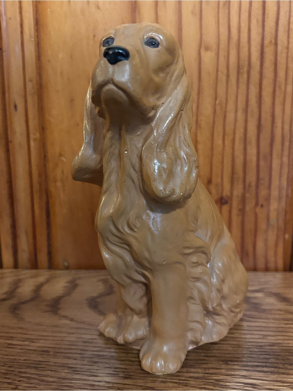 Vintage Chalkware Tan Cocker Spaniel Maximus Figurine